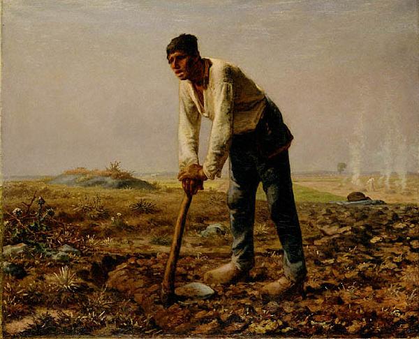 Jean-Franc Millet Man with a hoe China oil painting art